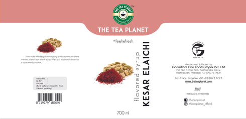 The Tea Planet Kesar Elaichi Syrup 700 ml